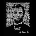  Mens Word Art T-shirt - ABRAHAM LINCOLN - GETTYSBURG ADDRESS