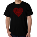 Black Small Love Yourself - Men's Word Art T-Shirt
