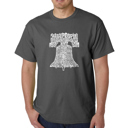 Gray XXL Men's Word Art T-shirt - Liberty Bell