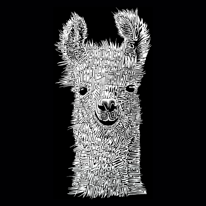 Mens Word Art T-shirt - Llama
