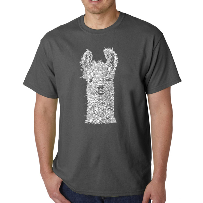 Mens Word Art T-shirt - Llama