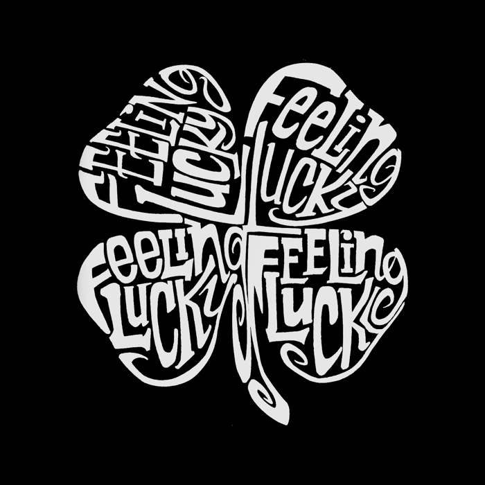 Men's Word Art T-shirt - Feeling Lucky