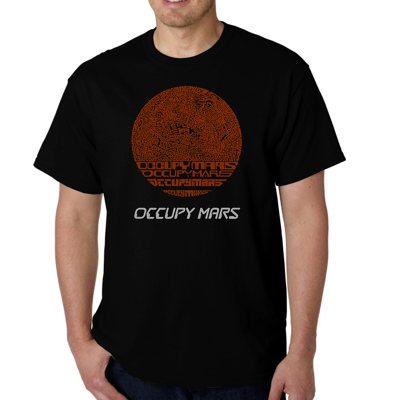 Mens Word Art T-shirt - Occupy Mars