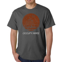 Gray XXXXL Mens Word Art T-shirt - Occupy Mars