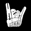  Mens Word Art T-shirt - Heavy Metal