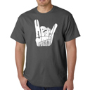 Gray Medium Mens Word Art T-shirt - Heavy Metal