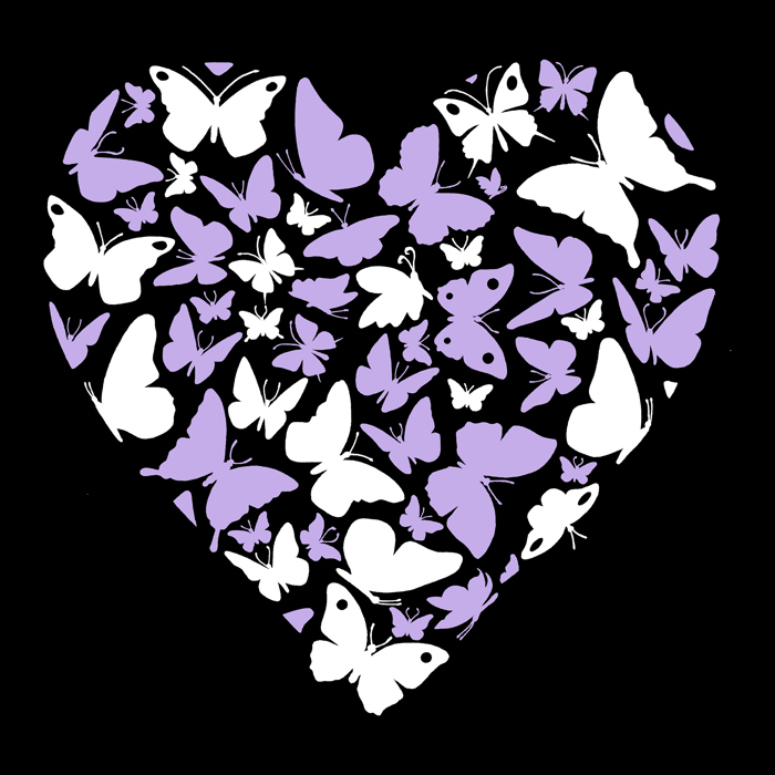 Butterfly Heart - Men's Word Art T-Shirt