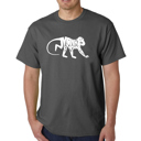 Gray Large Mens Word Art T-shirt - Monkey Business