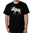 Black XXL Men's Word Art T-shirt - Moose
