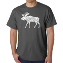 Gray XXL Men's Word Art T-shirt - Moose