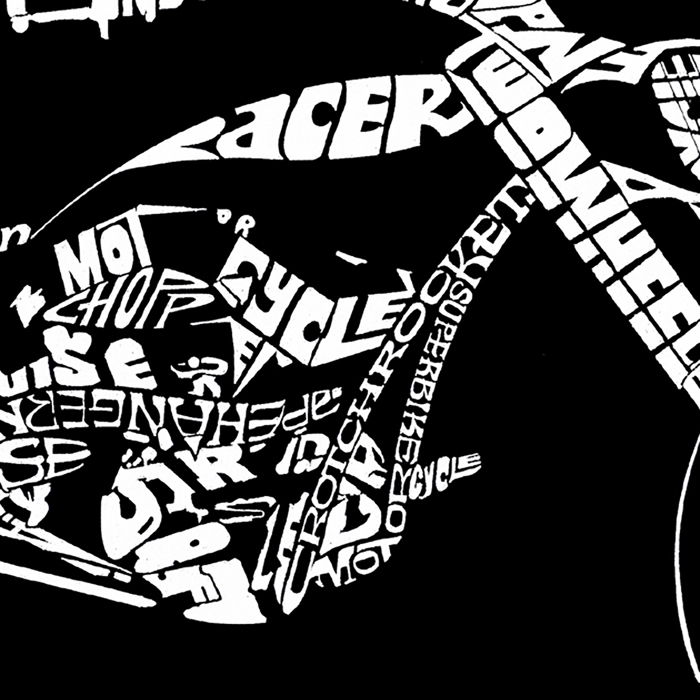Mens Word Art T-shirt - MOTORCYCLE