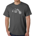 Gray XXXXL Men's Word Art T-shirt - MOTORCYCLE