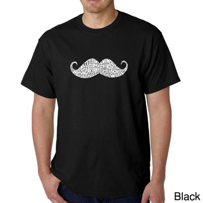 Men's Word Art T-shirt - WAYS TO STYLE A MOUSTACHE