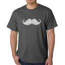  Men's Word Art T-shirt - WAYS TO STYLE A MOUSTACHE