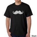 Black XXL Men's Word Art T-shirt - WAYS TO STYLE A MOUSTACHE