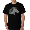  Mens Word Art T-shirt - Horse Mane