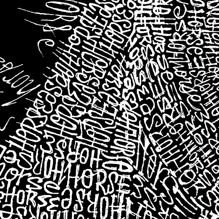 Mens Word Art T-shirt - Horse Mane