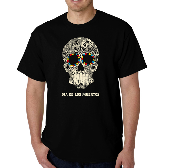 Men's Word Art T-shirt - Dia De Los Muertos