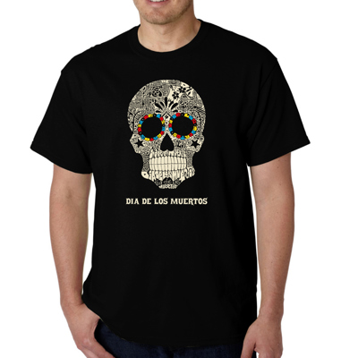 Men's Word Art T-shirt - Dia De Los Muertos