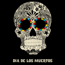  Men's Word Art T-shirt - Dia De Los Muertos