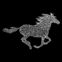  Men's Word Art T-shirt - Horse Breeds