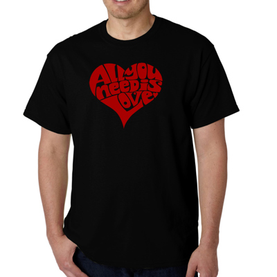 Mens Word Art T-shirt - All You Need Is Love