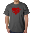 Gray Small Men's Word Art T-shirt - All You Need Is Love