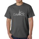 Gray XXXXL Men's Word Art T-shirt - Dancer
