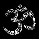  Men's Word Art T-shirt - THE OM SYMBOL OUT OF YOGA POSES