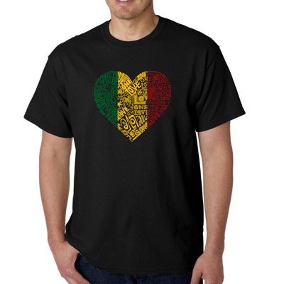 Mens Word Art T-shirt - One Love Heart