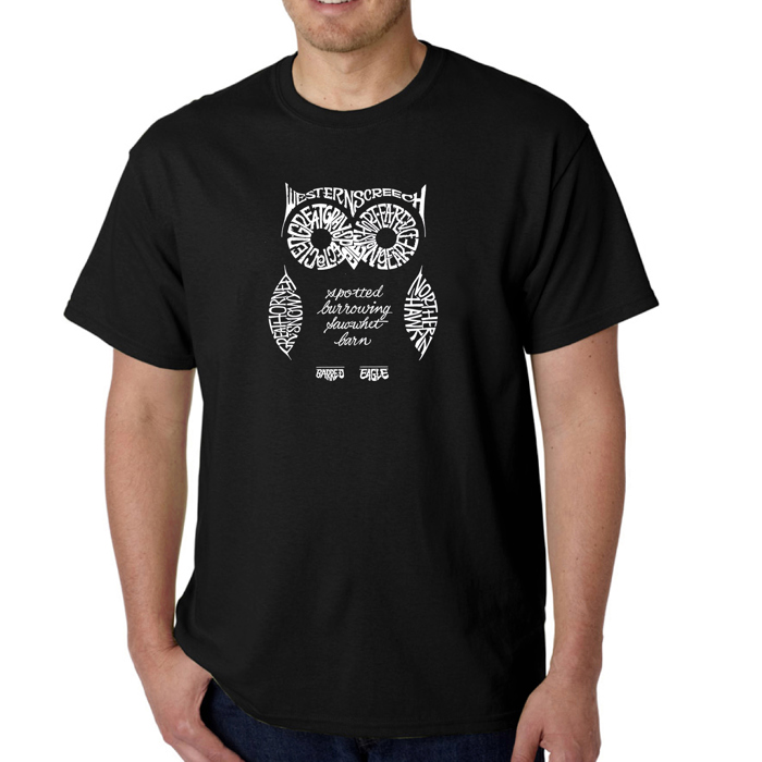 Men's Word Art T-shirt - Owl