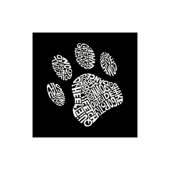 Mens Word Art T-shirt - Dog Paw