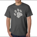 Gray XXXXL Men's Word Art T-shirt - Dog Paw