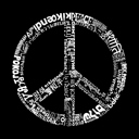  Mens Word Art T-shirt - THE WORD PEACE IN 77 LANGUAGES