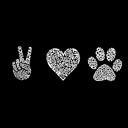  Men's Word Art T-shirt - Peace Love Dogs