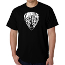 Black XXXXL Mens Word Art T-shirt - Guitar Pick