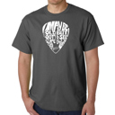 Gray XXL Men's Word Art T-shirt - Guitar Pick