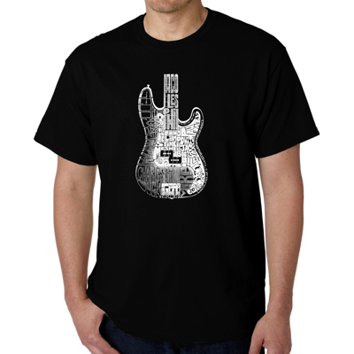 Men's Word Art T-shirt - Bass Guitar