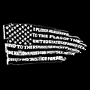  Mens Word Art T-shirt - Pledge of Allegiance Flag