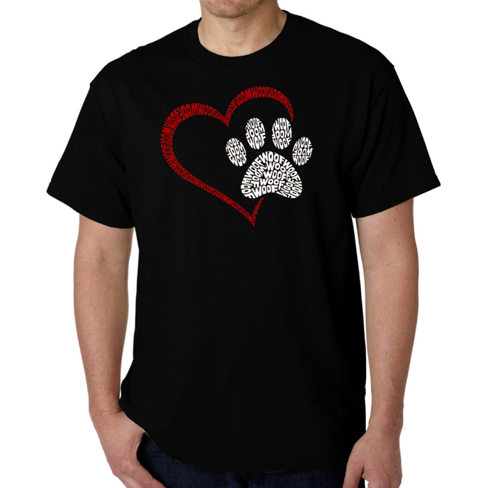 Paw Heart - Men's Word Art T-Shirt