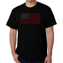 Black XL Proud To Be An American - Men's Word Art T-Shirt