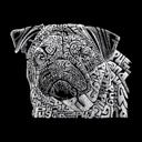  Mens Word Art T-shirt - Pug Face