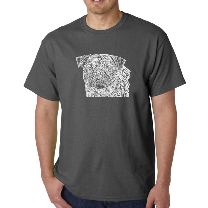 Mens Word Art T-shirt - Pug Face