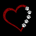  Meow Heart - Men's Word Art T-Shirt