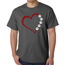  Meow Heart - Men's Word Art T-Shirt