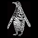  Men's Word Art T-shirt - Penguin