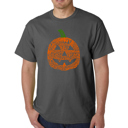 Gray Small Mens Word Art T-shirt - Pumpkin