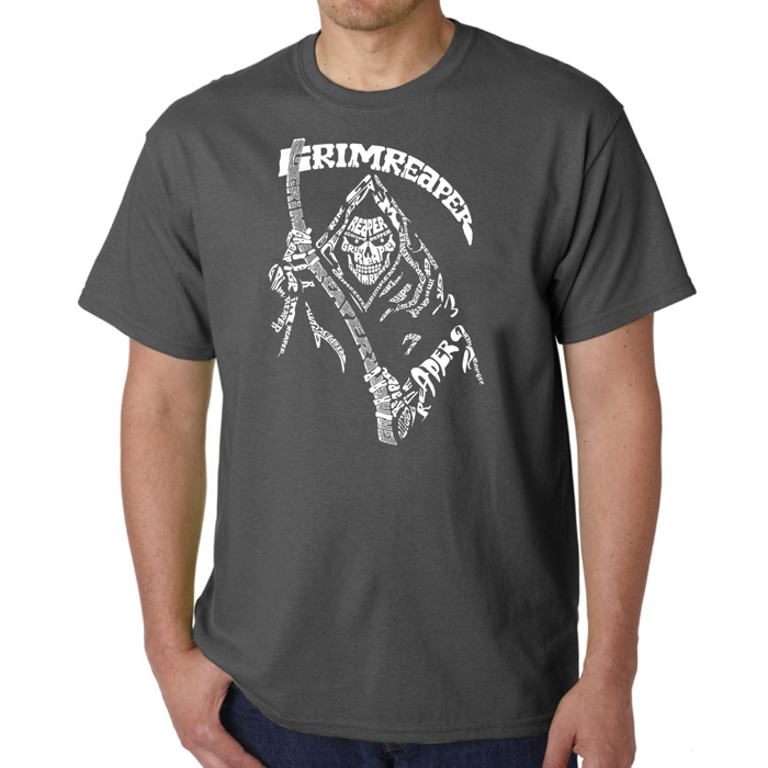 Mens Word Art T-shirt - Grim Reaper