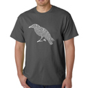Gray XXXXL Men's Word Art T-shirt - Edgar Allen Poe's The Raven