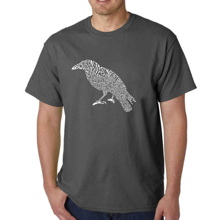 Men's Word Art T-shirt - Edgar Allen Poe's The Raven